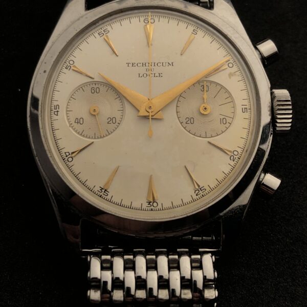 Chronograph „Technicum du Locle“ Stahl, ca 1950